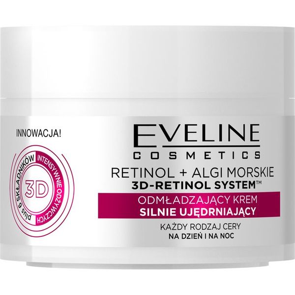 Eveline Cosmetics Eveline Cosmetics Retinol + Sea Algae gladilna in posvetlitvena krema z retinolom 50 ml