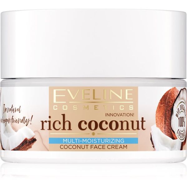 Eveline Cosmetics Eveline Cosmetics Rich Coconut hranilna krema za pomladitev kože s probiotiki 50 ml