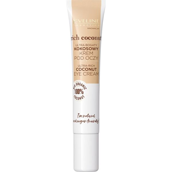 Eveline Cosmetics Eveline Cosmetics Rich Coconut regeneracijska krema za predel okoli oči s probiotiki 20 ml