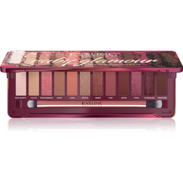 Eveline Cosmetics Eveline Cosmetics Ruby Glamour paleta senčil za oči 12 g