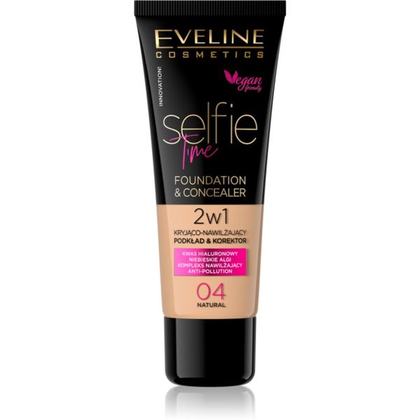 Eveline Cosmetics Eveline Cosmetics Selfie Time puder in korektor 2 v 1 odtenek 04 Natural 30 ml