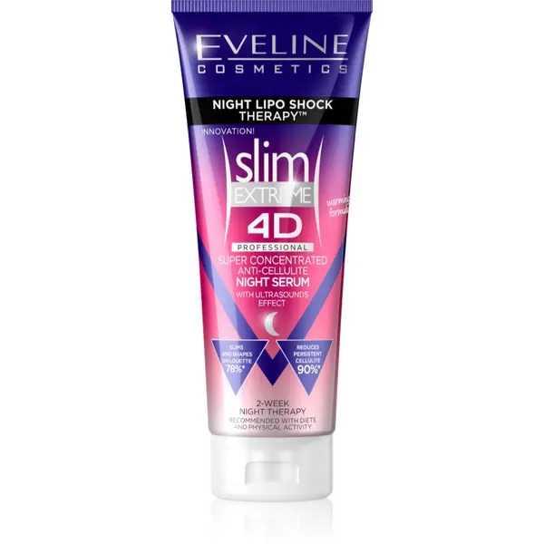 Eveline Cosmetics Eveline Cosmetics Slim Extreme visoko koncentriran nočni serum z ogrevalnim učinkom 250 ml