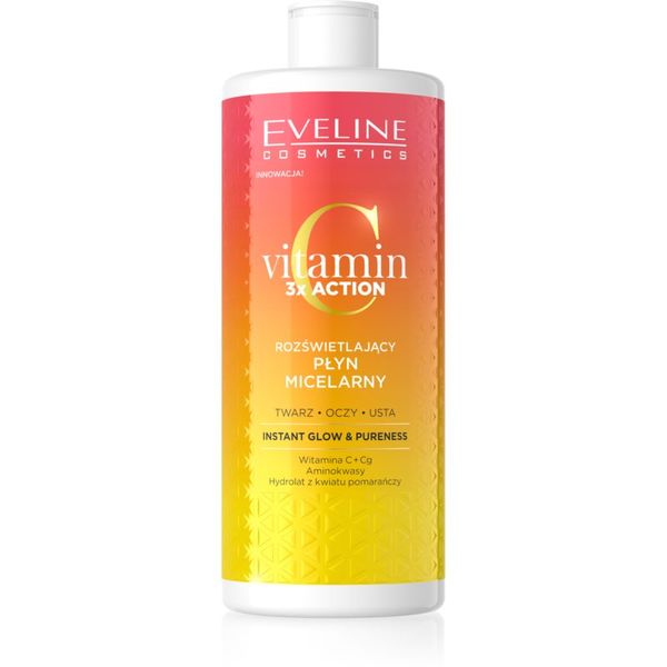 Eveline Cosmetics Eveline Cosmetics Vitamin C 3x Action micelarna voda za osvetljevanje kože in hidratacijo 500 ml