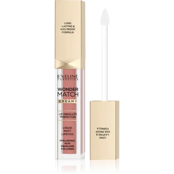 Eveline Cosmetics Eveline Cosmetics Wonder Match dolgoobstojna tekoča mat šminka s hialuronsko kislino odtenek 04 Carmel 6.8 ml