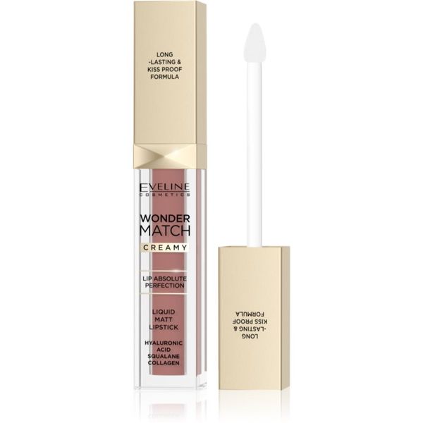 Eveline Cosmetics Eveline Cosmetics Wonder Match dolgoobstojna tekoča mat šminka s hialuronsko kislino odtenek 09 Dream Nude 6.8 ml