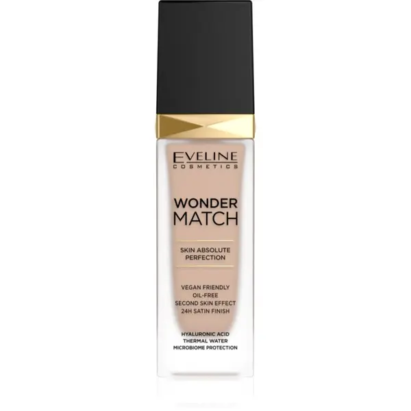 Eveline Cosmetics Eveline Cosmetics Wonder Match dolgoobstojni tekoči puder s hialuronsko kislino odtenek 12 Light Natural 30 ml
