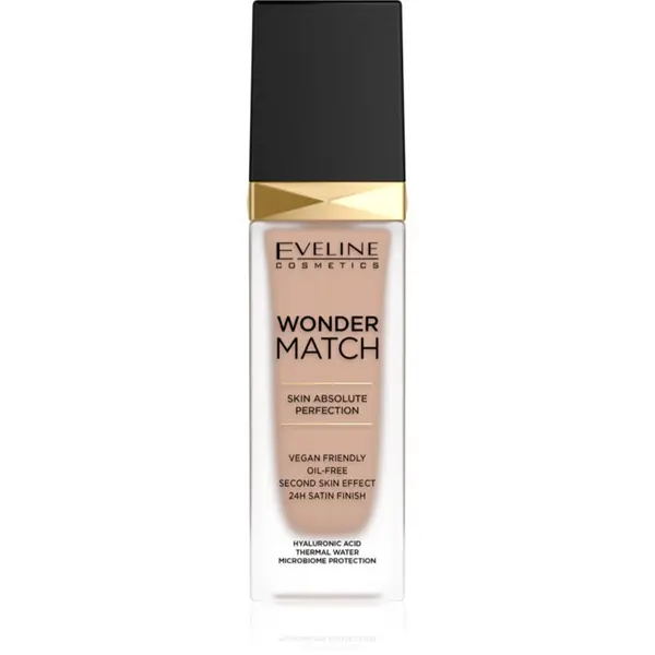Eveline Cosmetics Eveline Cosmetics Wonder Match dolgoobstojni tekoči puder s hialuronsko kislino odtenek 15 Natural 30 ml