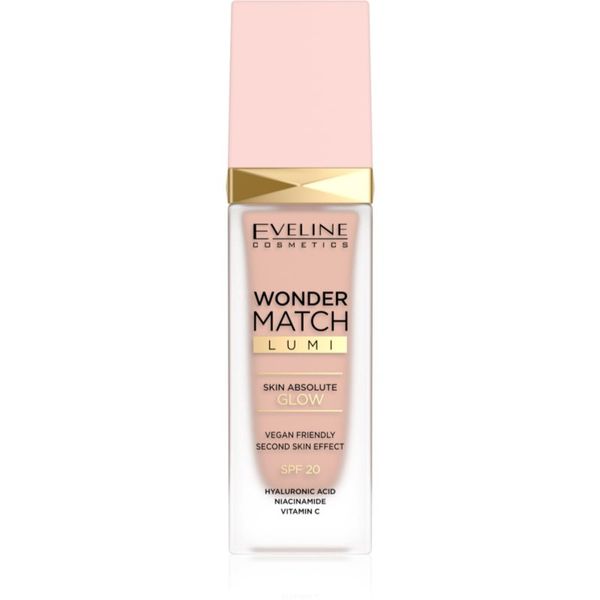 Eveline Cosmetics Eveline Cosmetics Wonder Match Lumi vlažilni tekoči puder z gladilnim učinkom SPF 20 odtenek 10 Vanilla Warm 30 ml