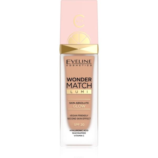 Eveline Cosmetics Eveline Cosmetics Wonder Match Lumi vlažilni tekoči puder z gladilnim učinkom SPF 20 odtenek 25 Sand Beige 30 ml