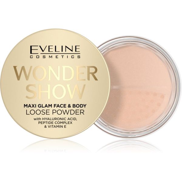 Eveline Cosmetics Eveline Cosmetics Wonder Show posvetlitveni puder v prahu za obraz in telo Maxi Glam 6 g