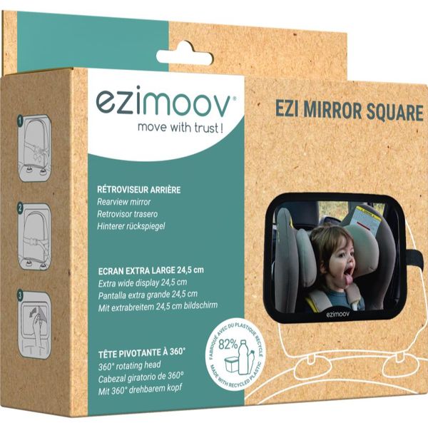 Ezimoov Ezimoov EZI Mirror Square ogledalo za v avto Eco friendly 1 kos