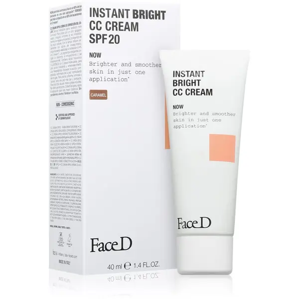 Face D Face D Instant Bright vlažilna CC krema SPF 20 odtenek Caramel 40 ml