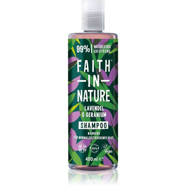 Faith In Nature Faith In Nature Lavender & Geranium naravni šampon za normalne do suhe lase 400 ml