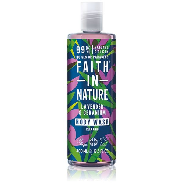 Faith In Nature Faith In Nature Lavender & Geranium relaksacijski gel za prhanje 400 ml