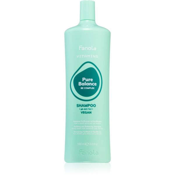 Fanola Fanola Vitamins Pure Balance Shampoo čistilni šampon proti mastnemu prhljaju 1000 ml