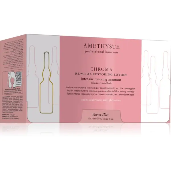 FarmaVita FarmaVita Amethyste Chroma svilena regeneracijska nega za barvane lase 10x10 ml