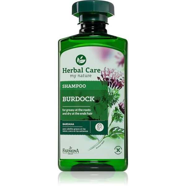 Farmona Farmona Herbal Care Burdock šampon za mastno lasišče in suhe konice las 330 ml