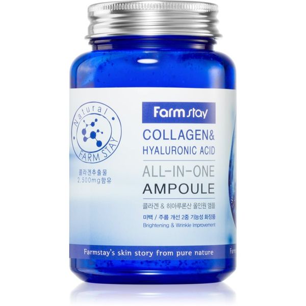 Farmstay Farmstay Collagen & Hyaluronic Acid All-In-One Ampoule vitalizacijski serum za obraz 250 ml