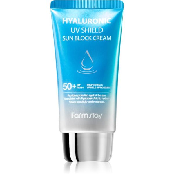 Farmstay Farmstay Hyaluronic UV Shield Sun Block Cream zaščitna krema za obraz s hialuronsko kislino SPF 50+ 70 g