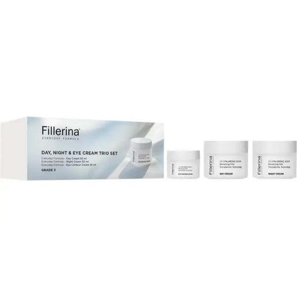 Fillerina Fillerina Everyday Formula Day, Night & Eye Cream Trio Set set proti gubam za ženske