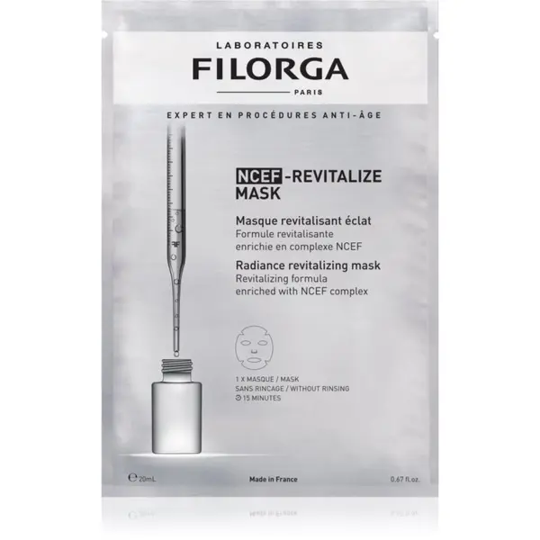 FILORGA FILORGA NCEF -REVITALIZE SHEET MASK revitalizacijska maska za osvetlitev kože 20 ml