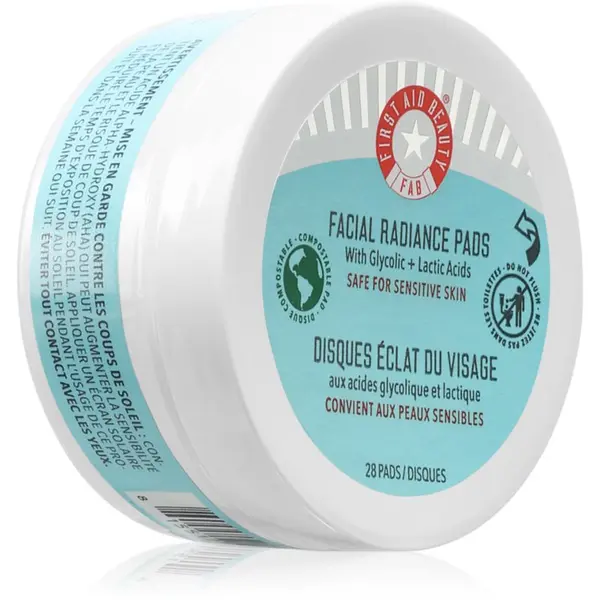 First Aid Beauty First Aid Beauty Facial Radiance Pads eksfoliacijske blazinice za posvetlitev in zgladitev kože 28 kos