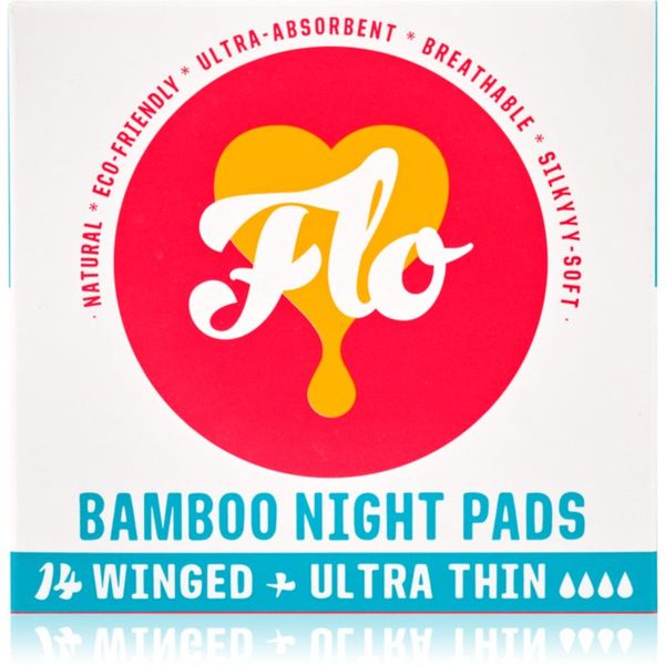 FLO FLO Bamboo Night Pads vložki za noč 14 kos