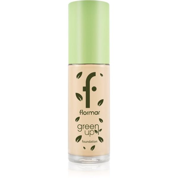 flormar flormar Green Up Foundation matirajoči tekoči puder odtenek 010 Pure Beige 30 ml