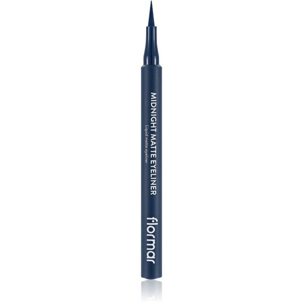 flormar flormar Midnight Matte Eyeliner črtalo za oči v obliki flomastra z mat učinkom odtenek 03 Dark Blue 1 ml