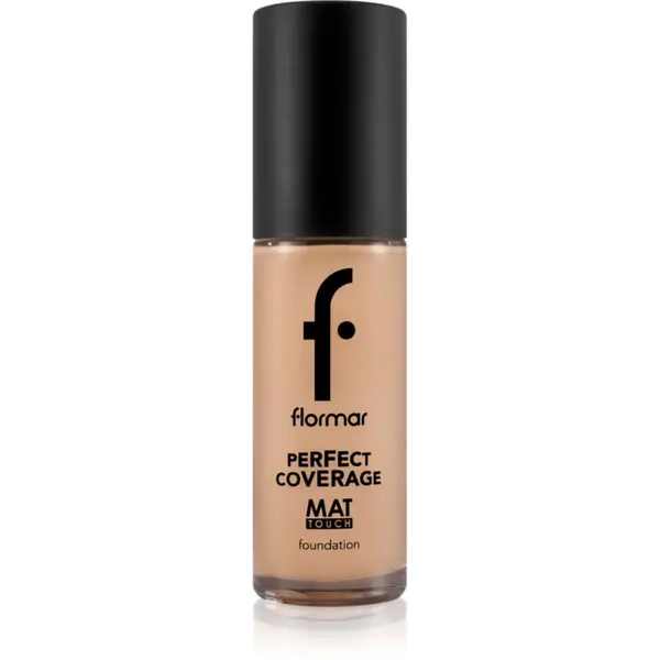 flormar flormar Perfect Coverage Mat Touch Foundation matirajoči tekoči puder za mešano do mastno kožo odtenek 301 Soft Beige 30 ml