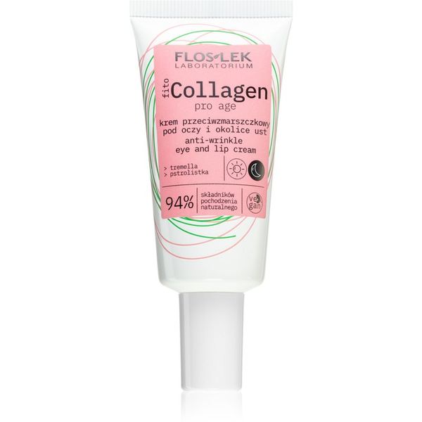 FlosLek Laboratorium FlosLek Laboratorium Fito Collagen dnevna in nočna krema proti gubam za konture oči in ustnic 30 ml