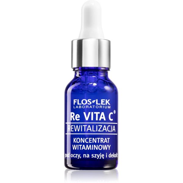 FlosLek Laboratorium FlosLek Laboratorium Re Vita C 40+ vitaminski koncentrat za predel okoli oči, vrat in dekolte 15 ml