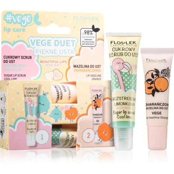 FlosLek Laboratorium FlosLek Laboratorium Set Vege Duet set za ustnice 2 kos