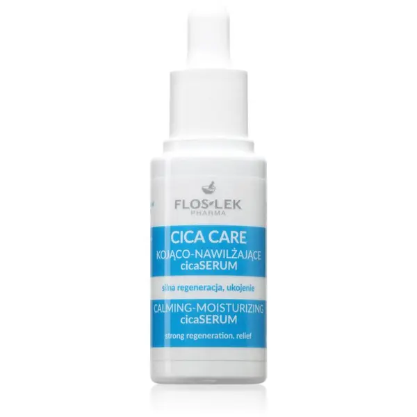 FlosLek Pharma FlosLek Pharma Cica Care Calming-Moisturizing CicaSerum pomirjajoči serum za suho in razdraženo kožo 30 ml