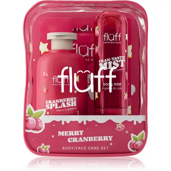 Fluff Fluff Christmas Glow Merry Cranberry božični darilni set