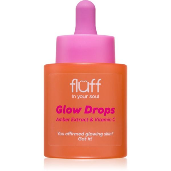 Fluff Fluff Glow Drops serum za osvetljevanje z vitaminom C Amber Extract 30 ml