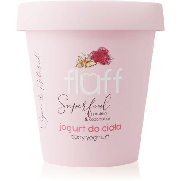 Fluff Fluff Raspberries & Almonds jogurt za telo Rice Protein & Coconut Oil 180 ml