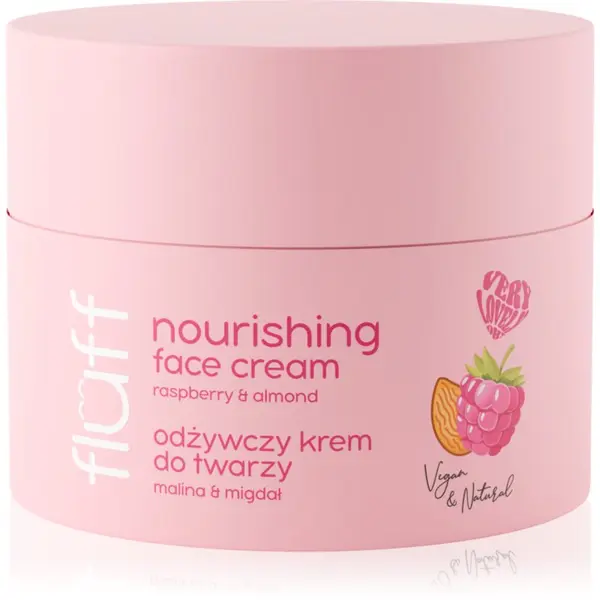 Fluff Fluff Raspberries & Almonds krema za obraz s hranilnim učinkom 50 ml