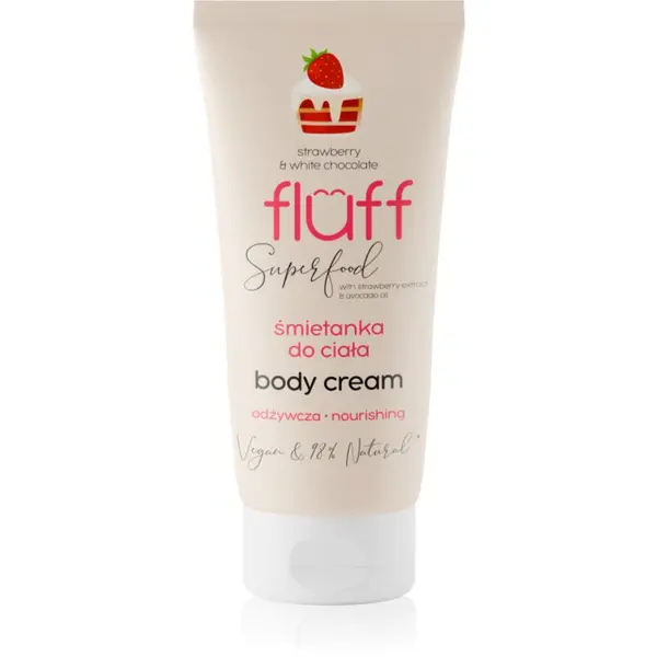 Fluff Fluff Superfood strawberry and White Chocolate krema za telo 150 ml