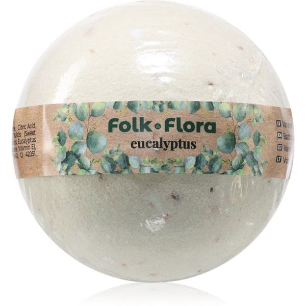 Folk & Flora Folk & Flora Eucalyptus kroglica za kopel s pomirjajočim učinkom 130 g