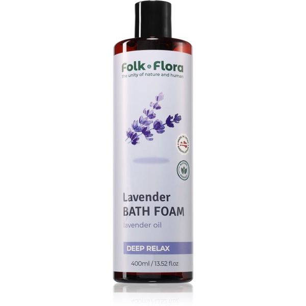 Folk & Flora Folk & Flora Lavender pena za kopel s pomirjajočim učinkom 400 ml