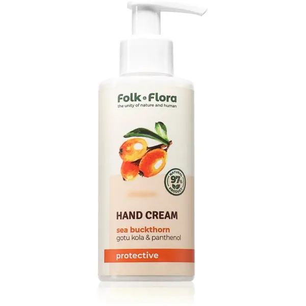 Folk & Flora Folk & Flora Sea Buckthorn zaščitna krema za roke s hranilnim učinkom 150 ml