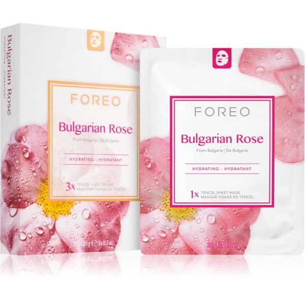 FOREO FOREO Farm to Face Sheet Mask Bulgarian Rose vlažilna tekstilna maska 3x20 ml