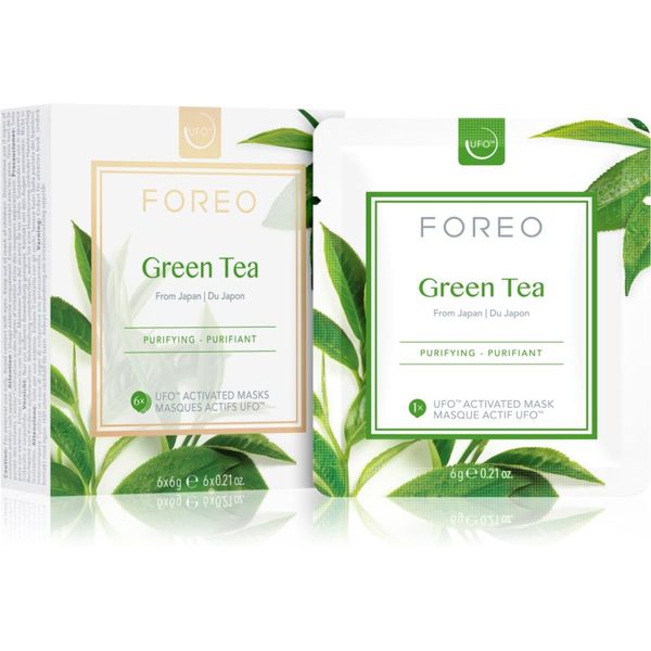 FOREO FOREO UFO™ Green Tea osvežilna in pomirjajoča maska 6 x 6 g