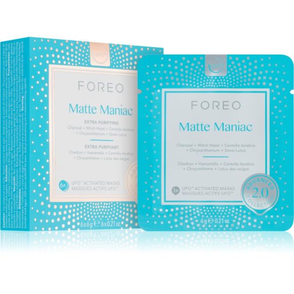 FOREO FOREO UFO™ Matte Maniac čistilna maska za obraz 6 kos