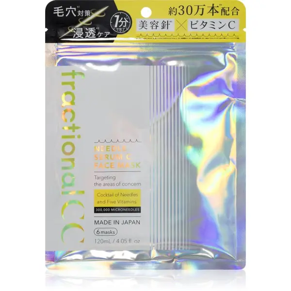 fractional CC fractional CC Needle Serum C Face Mask posvetlitvena maska za obraz z vlažilnim učinkom 6 kos
