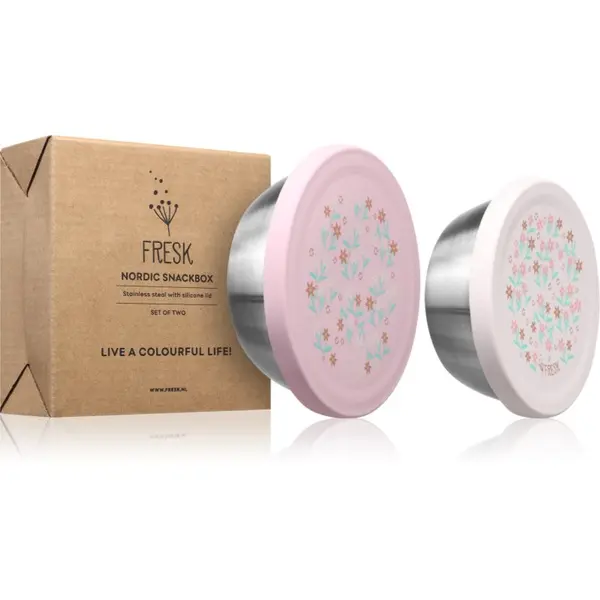 FRESK FRESK Snackbox škatla za malico Garden Flowers 2 kos