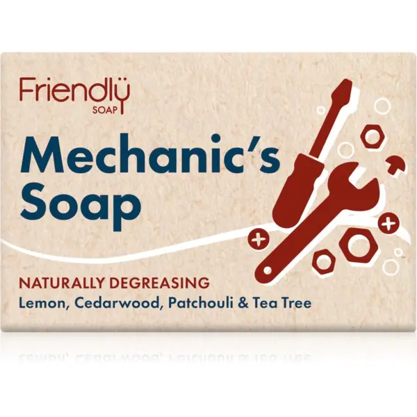 Friendly Soap Friendly Soap Mechanic's Bar naravno trdo milo za obraz in telo 95 g