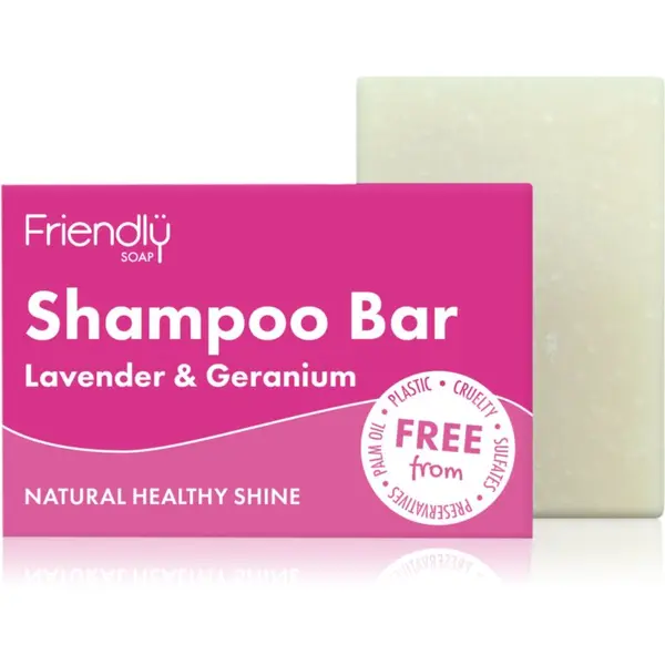 Friendly Soap Friendly Soap Natural Shampoo Bar Lavender & Geranium naravno milo za lase 95 g