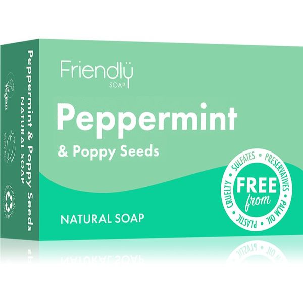Friendly Soap Friendly Soap Natural Soap Peppermint & Poppy Seeds naravno milo 95 g